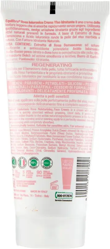 Equilibra Rosa Hyaluronica Crema de Fata Hidratanta 75 ml Bax 6 buc.